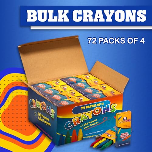 Bedwina Bulk Crayons - Crayons Case, Premium Color Crayons for Kids and Toddlers, Non-Toxic, for Party Favors, Restaurants, Goody Bags